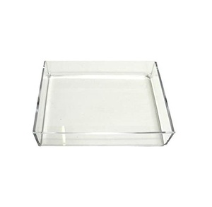 Fabricante de bandejas acrílicas Bandeja reciclada duradera rectangular transparente personalizada sin asas Restaurante y cocina - Product Image 2