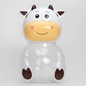 โหลพลาสติกแบบเปิดฝาขวดทำจากพลาสติกมีหลายสีสำหรับทำลูกอมรูปสัตว์โลโก้ออกแบบได้ตามต้องการ - Product Image 3