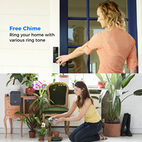 Hiseeu 1080P maison anneau sonnette caméra sécurité téléphone portable interphone vidéo à distance caméra de porte WiFi sonnette