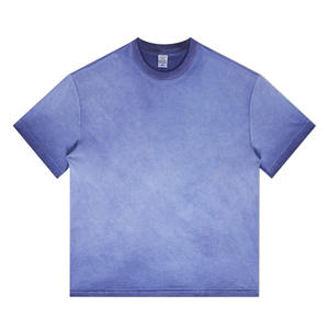 Camiseta con logotipo personalizado de 260gsm, camisetas de algodón 100% de gran tamaño de alta calidad, camisetas Unisex de talla grande, camisetas personalizadas con hombros caídos - Product Image 4