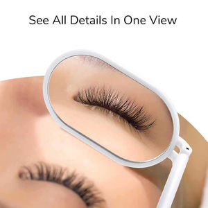 Professional Personalized Wall Mounted Gold-Plated Stainless Steel Lash Extension <b>Mirror</b> Eyelash Inspection Tool Custom - Product Image 5