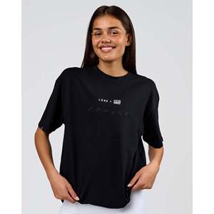 เสื้อยืดคอตตอนโอเวอร์ไซส์ Deadly Runners Run Club-สีดำ - Product Image 4
