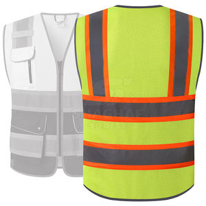 Chaleco de trabajo reflectante de alta calidad para trabajadores, precio al por mayor, chaleco de trabajo con logotipo personalizado. - Product Image 2