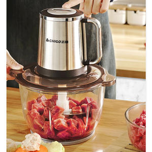 Pequeña picadora de carne multifuncional completamente automática para máquina trituradora y amasadora eléctrica doméstica - Product Image 2