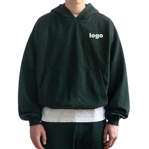 Sweat-shirt ample en coton 100% personnalisé pour l'automne 2025, sans cordon, coupe régulière, poids lourd, logo brodé, poche respirante, hiver - Product Image 5