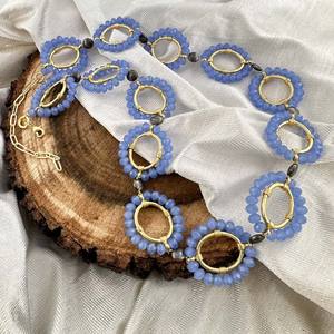 Nouvelle tendance en laiton plaqué or avec longue chaîne de collier de créateur Bijoux faits main pour femmes Accessoires de collier de mode pour femmes - Product Image 2