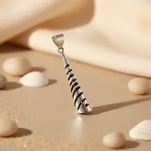 Collar con Colgante de Plata 925 Chapado en Rodio Hecho a Mano con Topacio para Mujer - Product Image 1