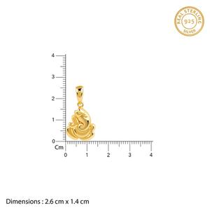 Collier à pendentif fin Golden Shree Ganpati avec chaîne à maillons - Product Image 4
