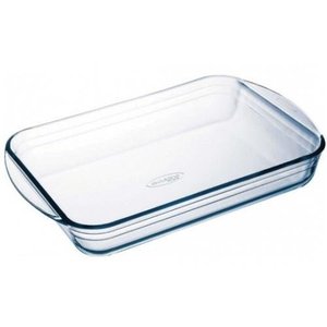 Bandeja para Hornear de Vidrio Templado Transparente, 35x23cm, Cuadrada, para Horno, Cocina, Pizza, 2046 248BC00, Empaquetada en Caja - Product Image 1