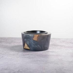 Handmade Arabic <b>Bukhoor</b> <b>Burner</b> - Elegant White Resin & Wood Mubkhar Censer - Traditional Madkhan Incense Holder with Lid - Product Image 4