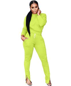 Nouveau Style en gros dame mode automne longue Plus femmes mode Logo personnalisé tenues de sport polaire à capuche femme vêtements ensemble - Product Image 4