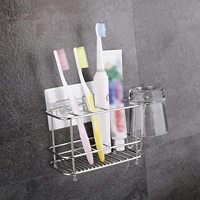 Porte-brosses à dents mural en acier inoxydable pour salle de bains, organisateur de brosses à dents en métal, distributeur de brosses à dents suspendues