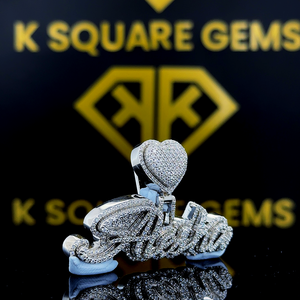 เครื่องประดับที่ทำในแล็บสีขาวทอง14 KT จี้เพชรที่ปลูกด้วยความชัดเจน VVS สร้างขึ้นสำหรับผู้ชายหรือผู้หญิง - Product Image 6