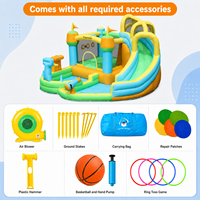 Toboggans aquatiques gonflables pour enfants, conformes EN71, en tissu Oxford 420D 840D épaissi, faciles à ranger, pour fêtes en extérieur – Stock disponible