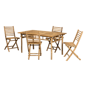 Chaise pliante en bambou Design traditionnel Cuisine et extérieur Matériau naturel écologique - Product Image 3