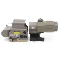 FDE 558 Holographic Red Dot Sight G33 3X Magnifier Set 30mm Objective Lens Red Green Illumination Mil Spec Markings Shockproof