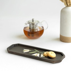 Plateau rectangulaire en bois de manguier tendance et écologique, 13,5 pouces x 4,5 pouces x 0,6 pouces, peint à la main, biodégradable - Product Image 2