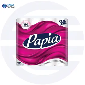 Için Papia tuvalet kağıdı 3 kat 32 rulo orijinal ürünler her türlü