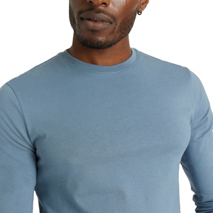 เสื้อยืดแขนยาวคอตตอน180 GSM สำหรับผู้ชาย, เสื้อยืดแขนยาวลำลองเนื้อนุ่มระบายอากาศได้ดี - Product Image 4