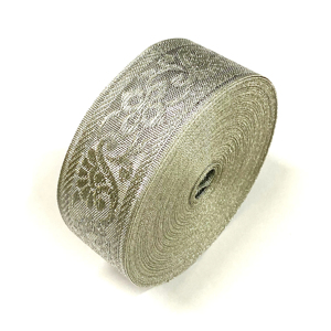 Ethnic Style Twill Silver Ribbon Jacquard Woven Eco-Friendly Small Flowers Webbing for Garment Bags <b>Shoes</b> <b>Accessories</b> Wholesale - Product Image 1