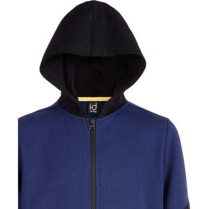 Ideology Small Size Dark Blue Zip-<b>Up</b> Hoodie for <b>Boys</b> Colorblocked Knitted Fabric for Babies - Product Image 2