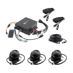 Video surveillance kit for school bus 4-channel mobile DVR kit vehicle surveillance bus monitoring system