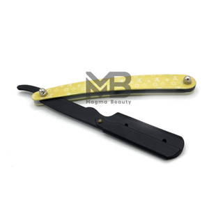 Rasoirs de coiffeur en acier inoxydable de marque contraste en plastique/bois couleur or noir plaqué qualité supérieure rasoirs de rasage portables - Product Image 6