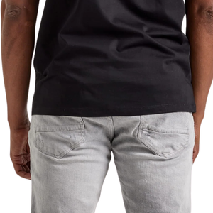 Pantalones Cortos de Mezclilla Gris Claro para Hombre, Desgastados, con Cinco Bolsillos, Casuales, de Verano, con Dobladillo Deshilachado, Lavados, Estilo Urbano, Corte Regular - Product Image 4