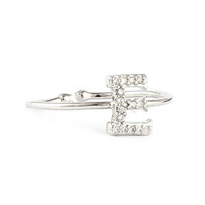 Bague alphabet pour femme - Argent - Argent - Product Image 1