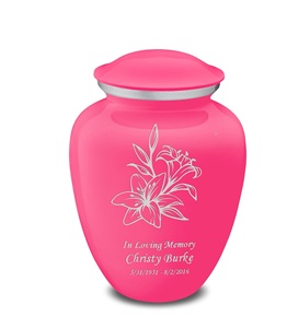 Urne funéraire personnalisée rose vif pour cendres humaines Urne commémorative adulte pour urne décorative homme femme pour taille personnalisée adulte - Product Image 1