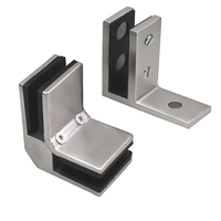 ZD ont en Stock 90 degrés coin en acier inoxydable verre pince sans cadre balustrade escalier garde-corps bord verre Clip pour balcon