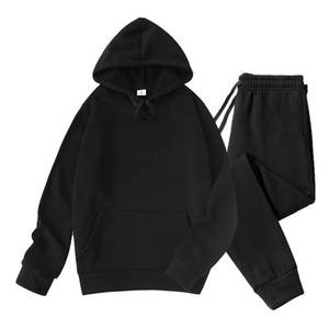 Survêtement 2 pièces en polaire pour hommes Sweats à capuche épais et pantalons Vêtements de sport chauds Vêtements tendance Hip Hop Hiver et Automne - Product Image 1