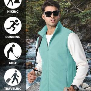 High Quality <b>Men</b> Customized Design Logo Reversible Breathable Autumn Warm Soft Sleeveless <b>Running</b> Jacket Sport Golf <b>Vest</b> - Product Image 4