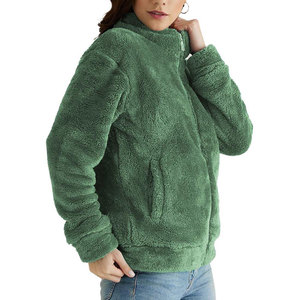 Meilleur article imprimé, vêtement pour femme, sweat à capuche en sherpa, style à capuche, coupe régulière, veste en sherpa pour femme, 2025 - Product Image 3