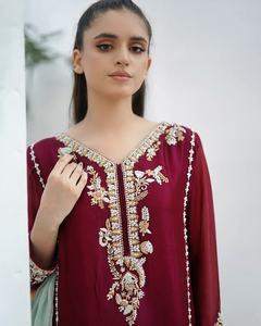 ชุดเดรสทำงานสตรีคุณภาพเยี่ยมทันสมัยปี 2025-2026 ผ้าฝ้ายซาลวาร์ คามีซ ล่าสุดสำหรับงานปาร์ตี้ 01282 - Product Image 1