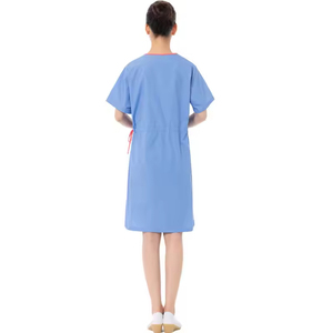 Robes de patient en tissu mélangé de coton, adaptées à toutes les tailles pour hommes et femmes, robe d'hôpital réutilisable, lavable, robe de maternité - Product Image 5