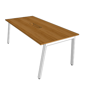 โต๊ะประชุมสำนักงานสไตล์โมเดิร์นมินิมอล AtonBamboo ขนาด 180x90 ซม. พร้อมขาเหล็กประกอบสำเร็จ - Product Image 4