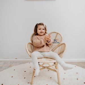 เก้าอี้รูปดอกไม้ราคาถูกที่สุดสำหรับเด็กเล็กและทารก ทำจากหวายธรรมชาติ - Product Image 5