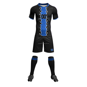 Tenues de sport de football unisexes de haute qualité à séchage rapide en polyester, ensembles de maillots et de hauts personnalisés avec logo, uniforme de football - Product Image 5