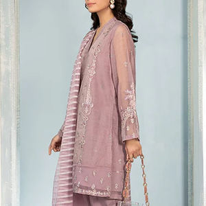 Vente en gros pakistanais 2025 dernier décontracté trois pièces Shalwar Kameez ensemble femmes robes en lin d'hiver les plus vendues - Product Image 3