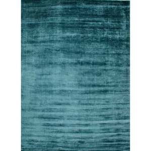 Jaipur Rugs UK-Modern Basis Blue Hand Loom Viscose Rug Phpv-20 Solid Color Rectangle <b>Cow</b> Hide for Living Room and Hallway - Product Image 1