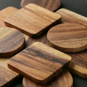 Posavasos Redondo de Madera Hecho a Mano, Protector de Tazas Ecológico para Mesa, para Café, Té, Vino, Uso en el Hogar y la Oficina - Product Image 2