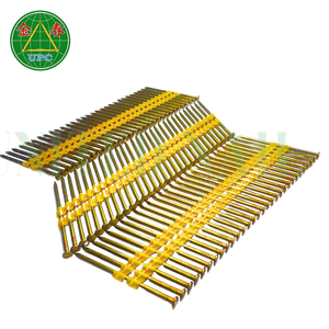 Clavos de tira de plástico de 21 grados, 3 ''x 0.120, 4000 Uds., con vástago liso/de tornillo y revestimiento amarillo para proyectos de carpintería y enmarcado - Product Image 1