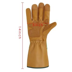 Guantes DE TRABAJO PARA deshierbe de jardinería, guante de jardín de cuero para mujer a prueba de espinas sin puñaladas para cavar, plantar, podar logotipo personalizado - Product Image 3
