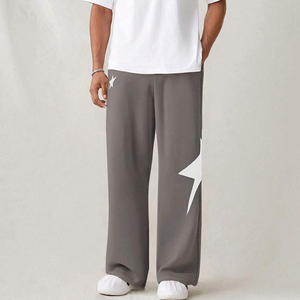 Custom Vintage Sweatpants French Terry Oversized Blank Wide Leg <b>Jogger</b> <b>Stack</b> Baggy Flared Sweatpants Cozy Sweatpants For Men - Product Image 1