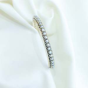 925 <b>Silver</b> <b>Bangle</b> with Freshwater Asama Pearl Elegant Pearl <b>Bracelet</b> & <b>Bangle</b> - Product Image 3