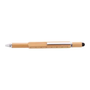 Bolígrafo Promocional Multifuncional de Bambú Tooby, Gadget de Oficina Sostenible y Ecológico - Product Image 4