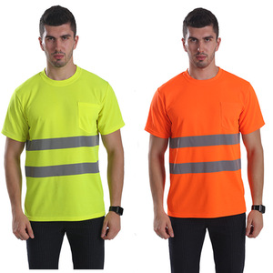 Camiseta de Seguridad Reflectante de Alta Visibilidad para Hombre, Manga Corta, para Construcción, de Alta Calidad - Product Image 3