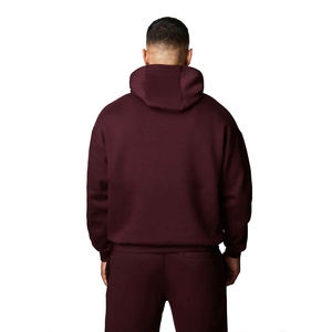 Ensembles décontractés pour hommes de qualité supérieure léger 100% coton survêtement capuche pantalons de survêtement respirants pour l'hiver personnalisé avant solide - Product Image 6
