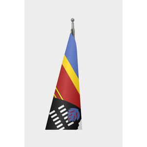 Drapeau Officiel de l'Intérieur d'Eswatini Imprimé Numériquement avec Mât en Aluminium - Product Image 3